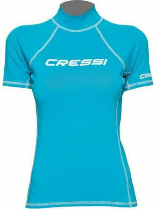 CressiSub Γυναικεία Κοντομάνικη Αντηλιακή Μπλούζα Μπλε