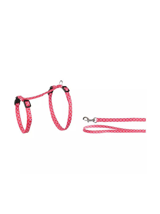 CAT HARNESS & LEASH PINK 110cm