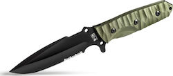 TB Outdoor Maraudeur G10 Serrations Knife Survival Khaki in Sheath TB Outdoor Maraudeur G10 Serrations Knife Survival Khaki in Sheath