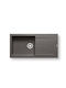 Pyramis Alazia Plus 1B 1D 070037811 Drop-In Chiuvetă din Granit Sintetic L100xW50cm Gri de fier