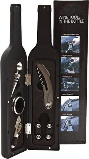 The Source Wine Accessories Set Bottle-shaped case 5pcs