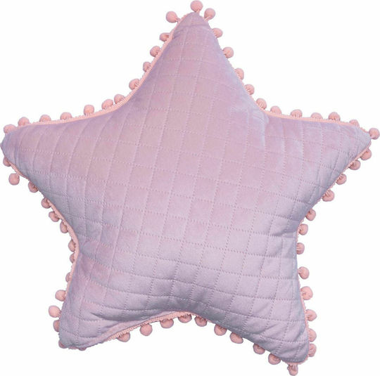 Palamaiki Διακοσμητικό Μαξιλάρι Κούνιας Star Ροζ 34x34cm