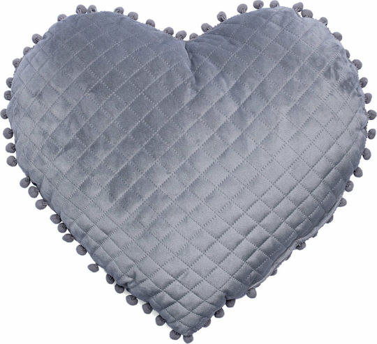 Palamaiki Διακοσμητικό Μαξιλάρι Κούνιας Heart Γκρι 38x40cm
