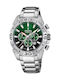 Festina Men's Watch 46mm Chronograph Battery with Silver Metal Bracelet