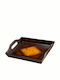 JK Home Decoration Ξύλινος Δίσκος Σερβιρίσματος 25x22x4cm