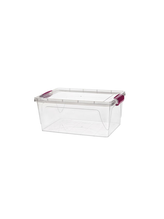 Viosarp Plastic Storage Box with Lid Transparent 22x14x10cm