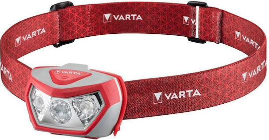 Varta Stirnlampe LED IPX4 mit maximaler Helligkeit 200lm Outdoor Sports H20 Pro 10Stück Rot