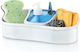 Viosarp Kitchen Sink Organizer from Plastic in White Color 26x12x12cm