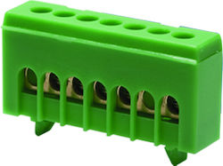 Aca Bloc terminal Accesorii pentru panoul electric 7 Holes Green Ground Terminal for DIN Rail 282P7