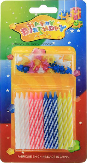 Viosarp Birthday Candle Regular Multicolored 24pcs VC092