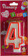 Viosarp Birthday Candle Number "4" in Red Color VC091-4