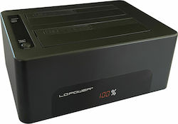 LC-Power LC-DOCK-U3-V Docking Station για 2 Σκληρούς Δίσκους SATA 3.5" / 2.5" με σύνδεση USB 3.0