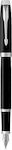 Parker IM Essential Writing Pen Fine Black made of Steel with Blue Ink