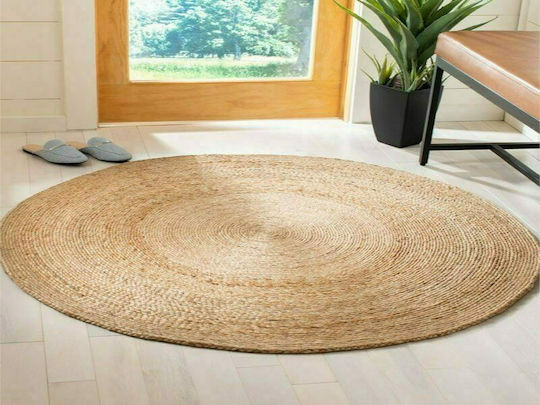 Rug Round Summer from Jute Natural