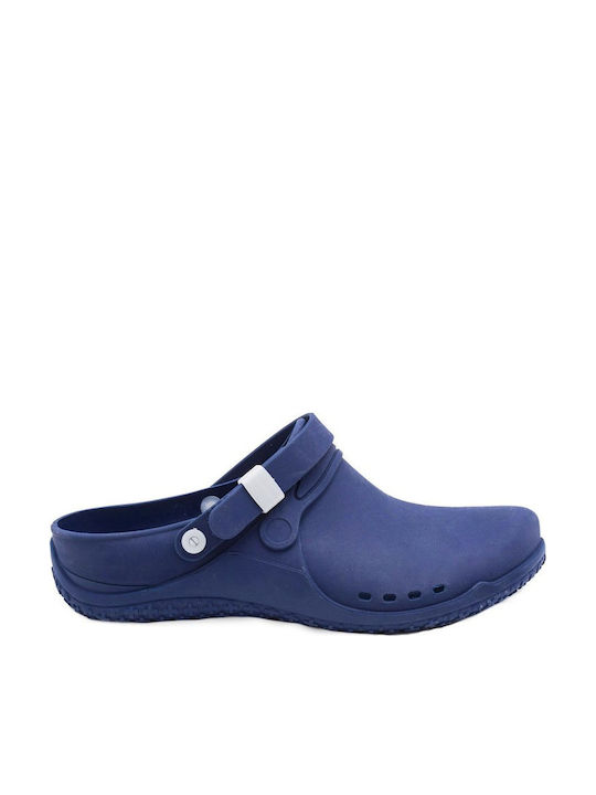 Scholl Σαμπό Clog Progress Μπλε Γυναικεία Ανατομικά Σαμπό Μπλε