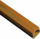 Kassinakis Cable Channel with Sticker made of Plastic Wood 12x15mm Brown Set of 2pcs 1m