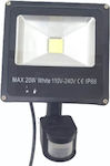 Boxer Waterproof LED Floodlight 20W with Motion Sensor IP66