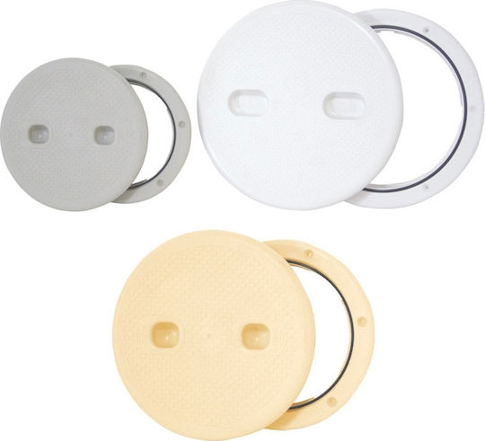 Lalizas Industrial Round Boat Deck Door with 155mm Diameter White