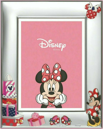 Disney Minnie Mouse Παιδική Κορνίζα Ασημένια Ροζ 9x13cm