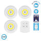 GloboStar Light Spot for Cabinets with Battery Powered, Remote Control and Mounting Sticker 1pcs