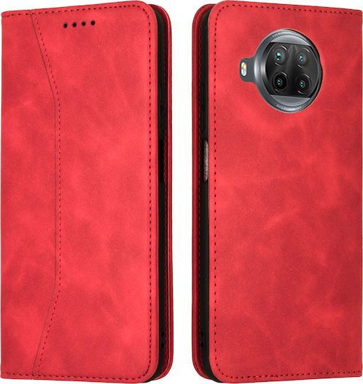 Bodycell PU Leather Wallet Piele artificială Roșu (Xiaomi Mi 10T Lite)