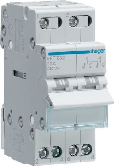 Hager Διπολικός Διακόπτης Ράγας 230V 32A