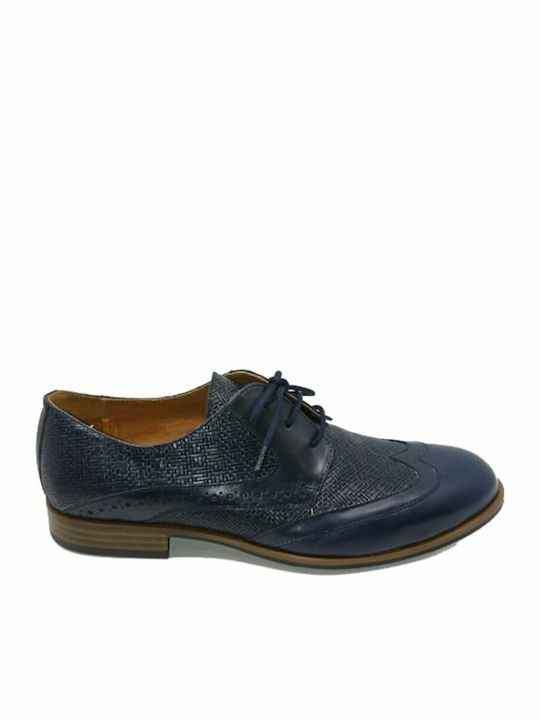 Δερμάτινα Ανδρικά Oxfords Μπλε