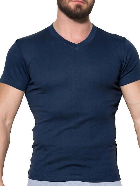 Apple Boxer Men's Short Sleeve Undershirt Marine