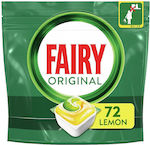 Fairy Original All in One 72 Dishwasher Pods Λεμόνι