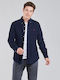 Long-sleeved Corduroy Shirt Blue