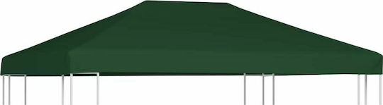 vidaXL Gazebo Cover 310gr/m² Green with PVC Coating 3x4m
