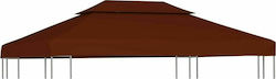 vidaXL Gazebo Cover 2 Levels 310gr/m² Brown wit...
