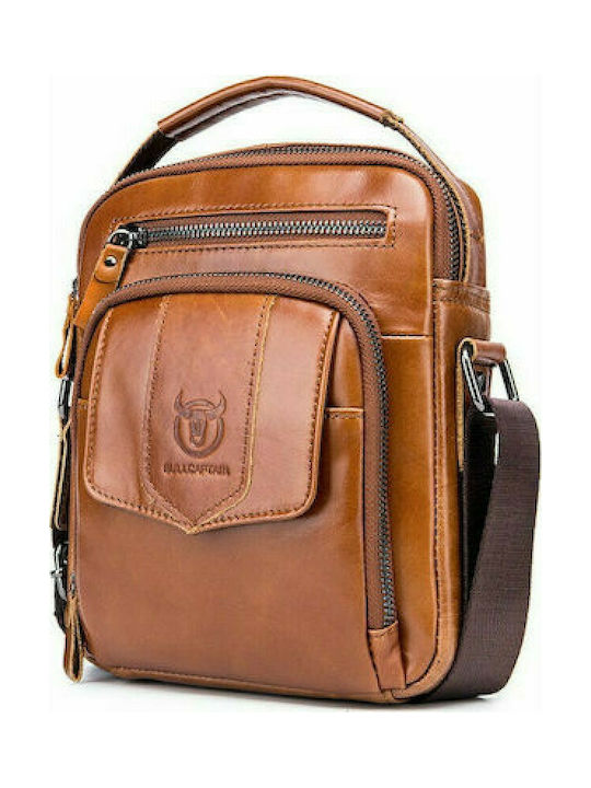 Bull Captain DJB-777 Leather Men's Bag Shoulder / Cross In Tabac Brown Colour