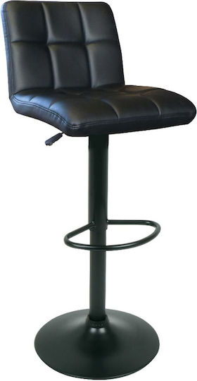Hocker Bar Lino mit Rückenlehne & Höhenverstellbar Black 44x50x83-113cm