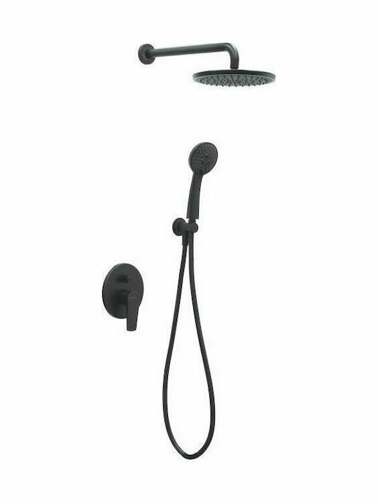 Viospiral Viospiral Shower Column with Bathtub Mixer Black