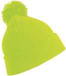 Result Knitted Beanie Cap Yellow