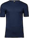 Tee Jays Interlock Ανδρικό Διαφημιστικό T-shirt Κοντομάνικο σε Navy Μπλε Χρώμα