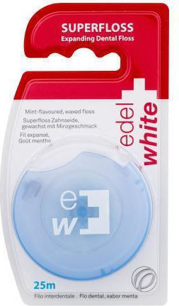 Edel White Expanding Superfloss Οδοντικό Νήμα 25m