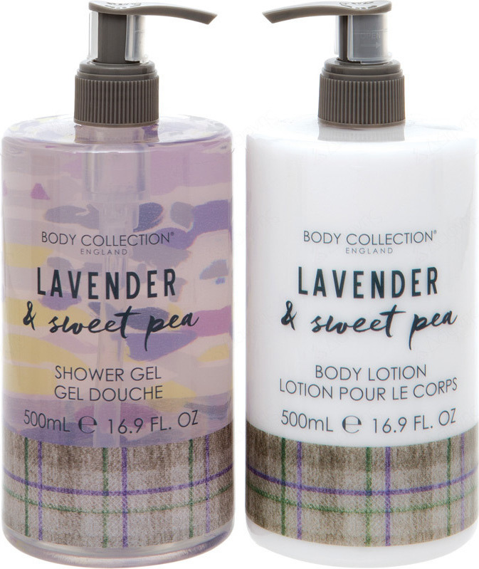 Body Collection Lavender & Sweet Pea Shower Gel 500ml & Body Lotion