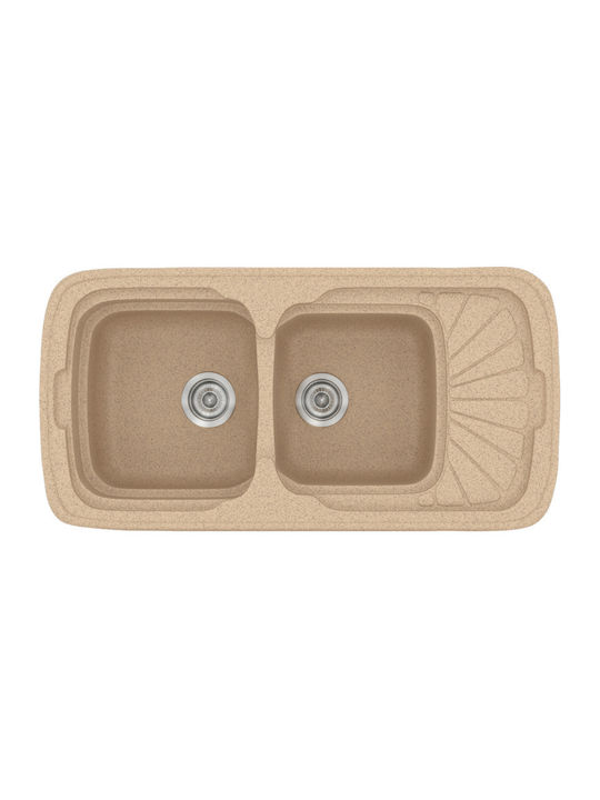 Sanitec Classic Drop-In Sink Left Synthetic Gra...