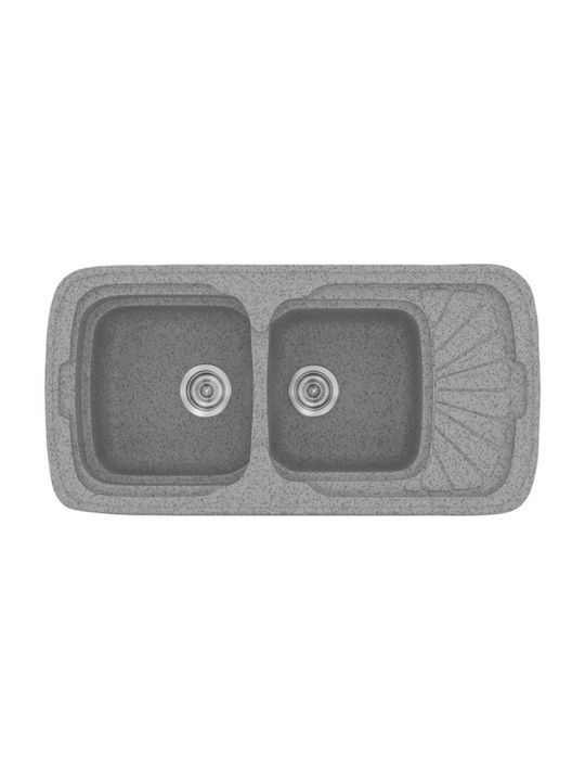 Sanitec Classic Drop-In Sink Left Synthetic Gra...