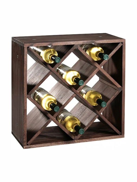 Kesper Freistehend Flaschenhalter Hölzernes für 20 Flaschen Braun 50x50x25εκ.