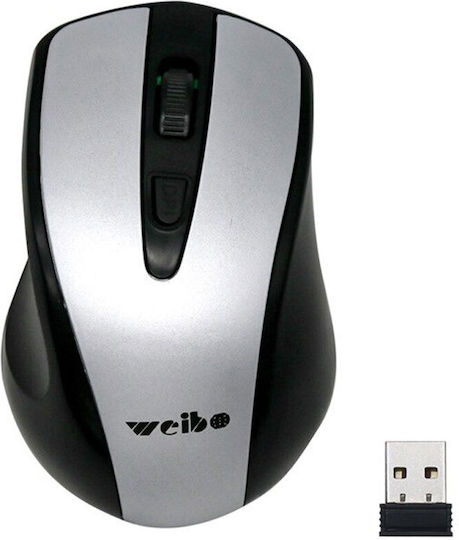 Weibo 2819B Wireless Ergonomic Mini Mouse Silver