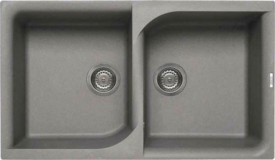 Elleci Ego 450 Metaltek LME45073 Drop-In Sink Synthetic Granite W86xD50cm Titanium