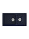 Sanitec Classic Drop-In Kitchen Sink Made of Liquid Granite M92xP51cm Granite Blue