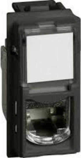 Legrand Living Now Front Single Network Socket RJ45 Cat6 Black KG4279C6