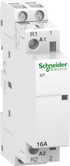 Schneider Electric Acti 9 iCT Релета На Релса Захранване 16A Двуполюсно С Напрежение 230V
