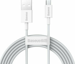 Baseus Superior Series Regular USB 2.0 to micro USB Cable Λευκό 2m (CAMYS-A02)