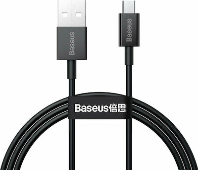 Baseus Superior Series Regulär USB 2.0 auf Micro-USB-Kabel Schwarz 1m (CAMYS-01) 1Stück