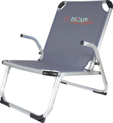 Escape Small Chair Beach Aluminium with High Back Gray